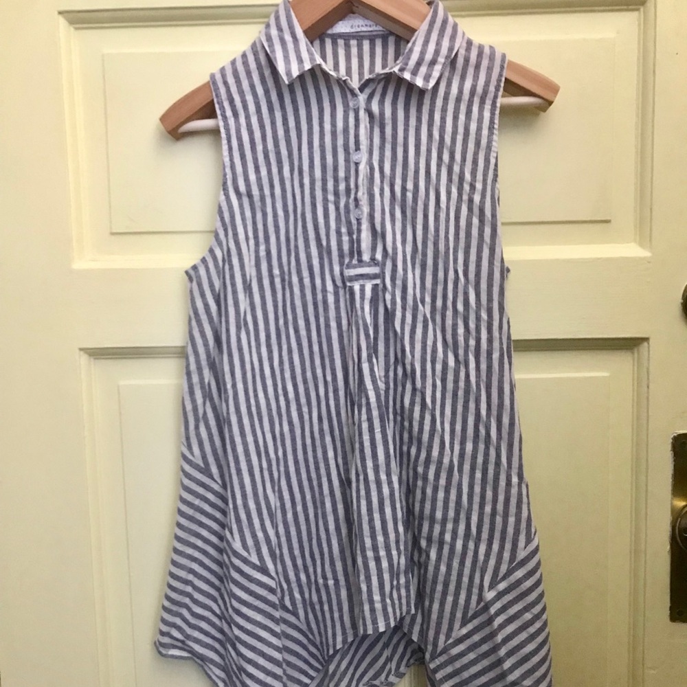 ModCloth 100% Cotton Sleeveless Striped Tunic sz L